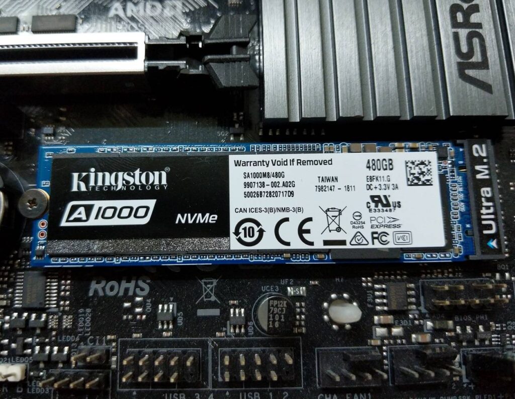 Kingston A1000 NVMe PCIe SSD