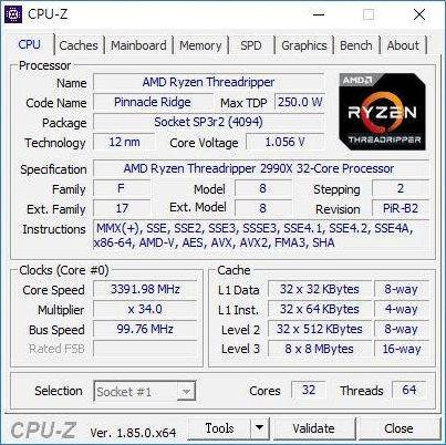 AMD Ryzen Threadripper 2990X CPU