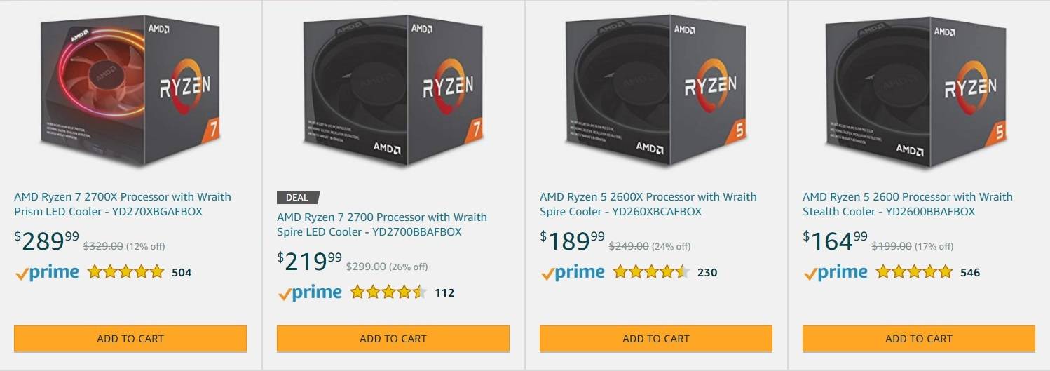 AMD Ryzen 2000 Series CPUs