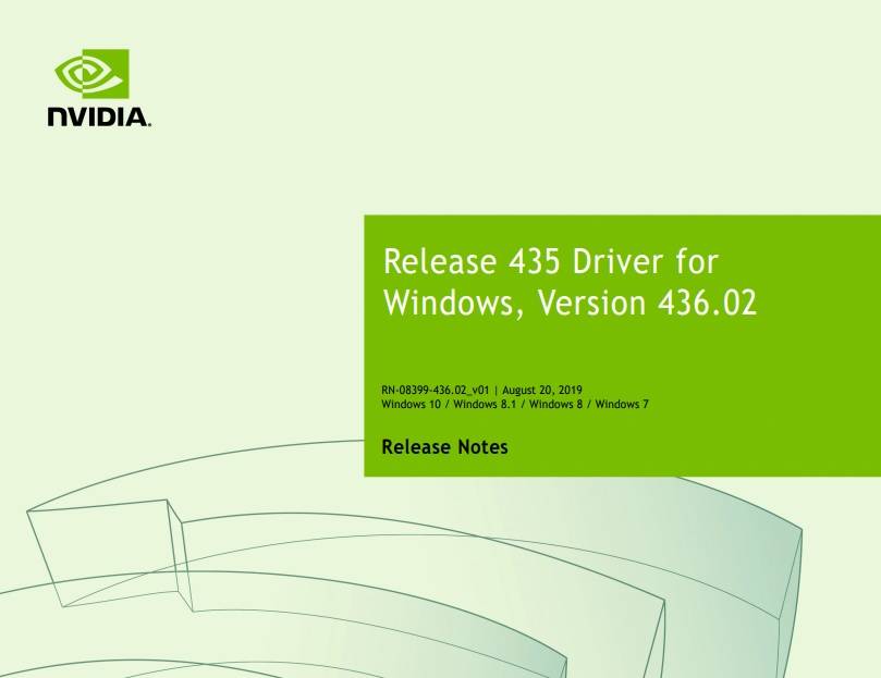 NVIDIA GeForce GPU Drivers 436.02
