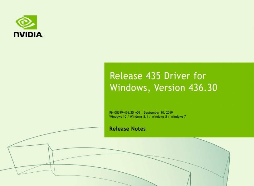 NVIDIA GeForce GPU Drivers 436.30
