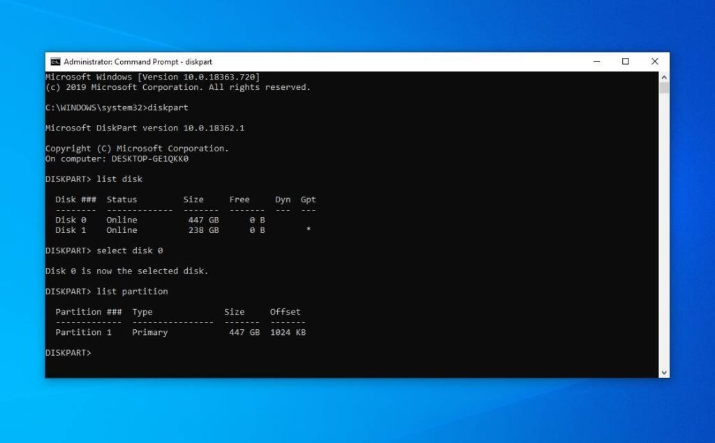 disk management cmd