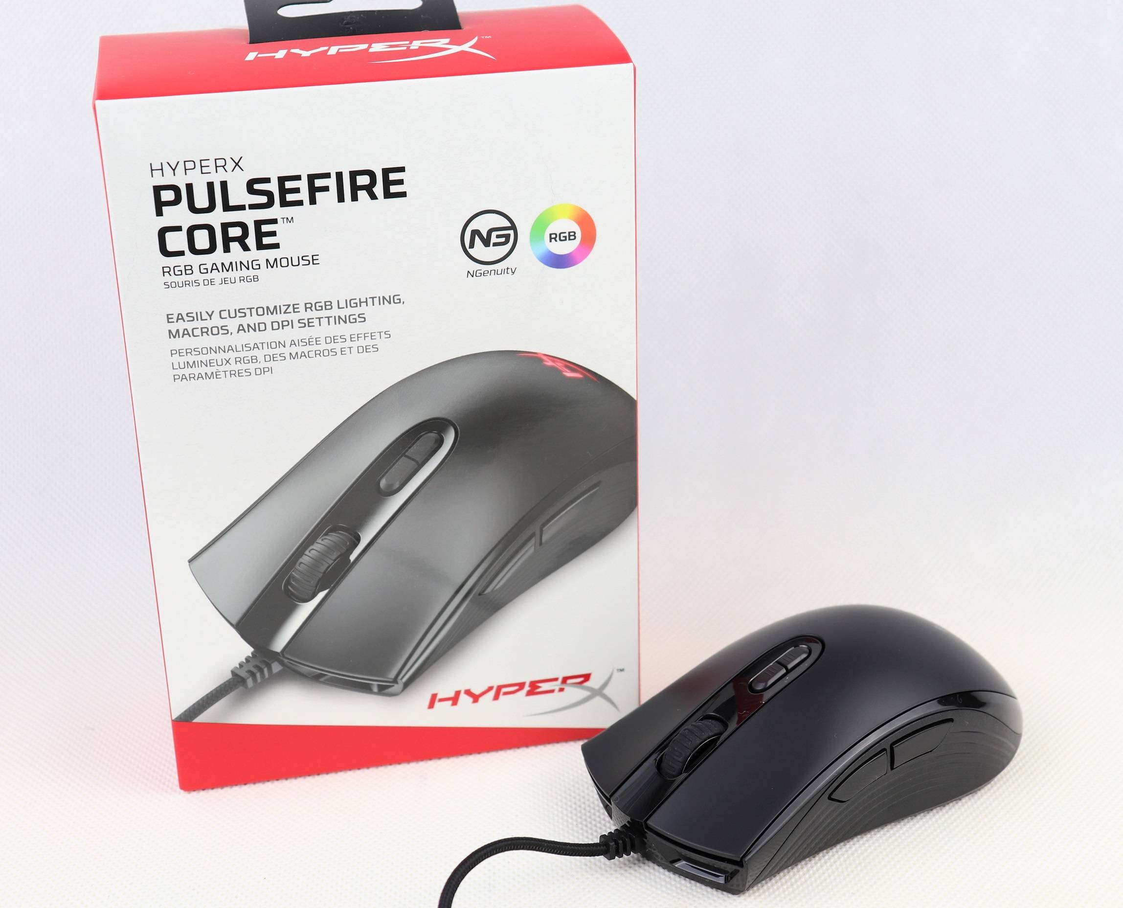 GENUINE Kingston HyperX Pulsefire Core RGB Gaming Mouse 6200dpi NGenuity 