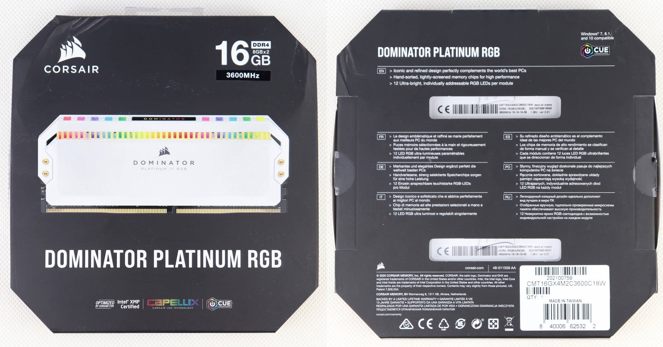 Corsair Dominator Platinum RGB White DDR4 RAM