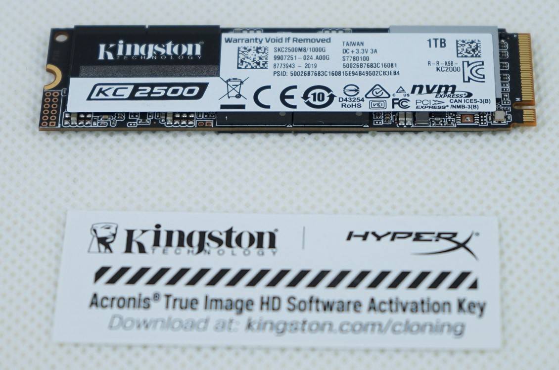 Kingstone KC2500 PCIe NVMe SSD