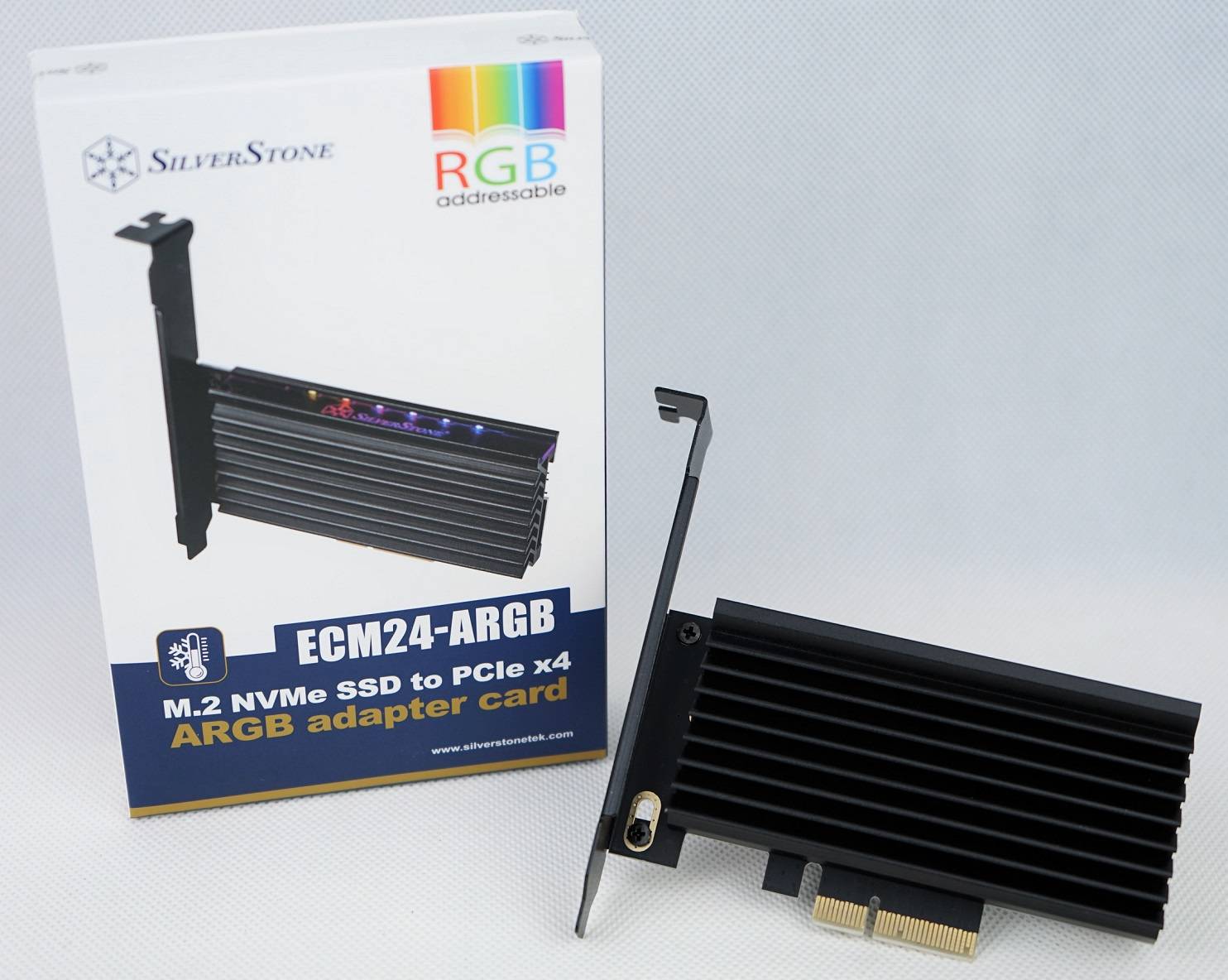 SilverStone ECM24-ARGB PCIe x4 SSD Adapter