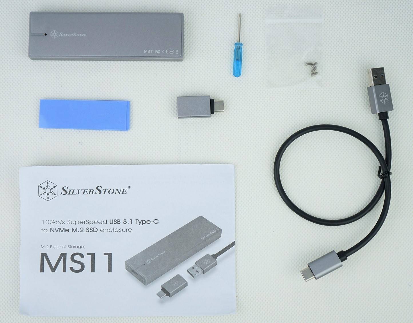 SilverStone MS11 External M.2 SSD Enclosure