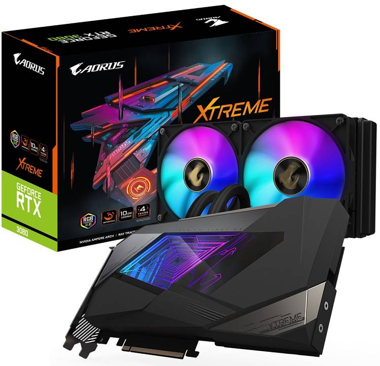 GIGABYTE AORUS GeForce RTX 3080 XTREME WATERFORCE 10G