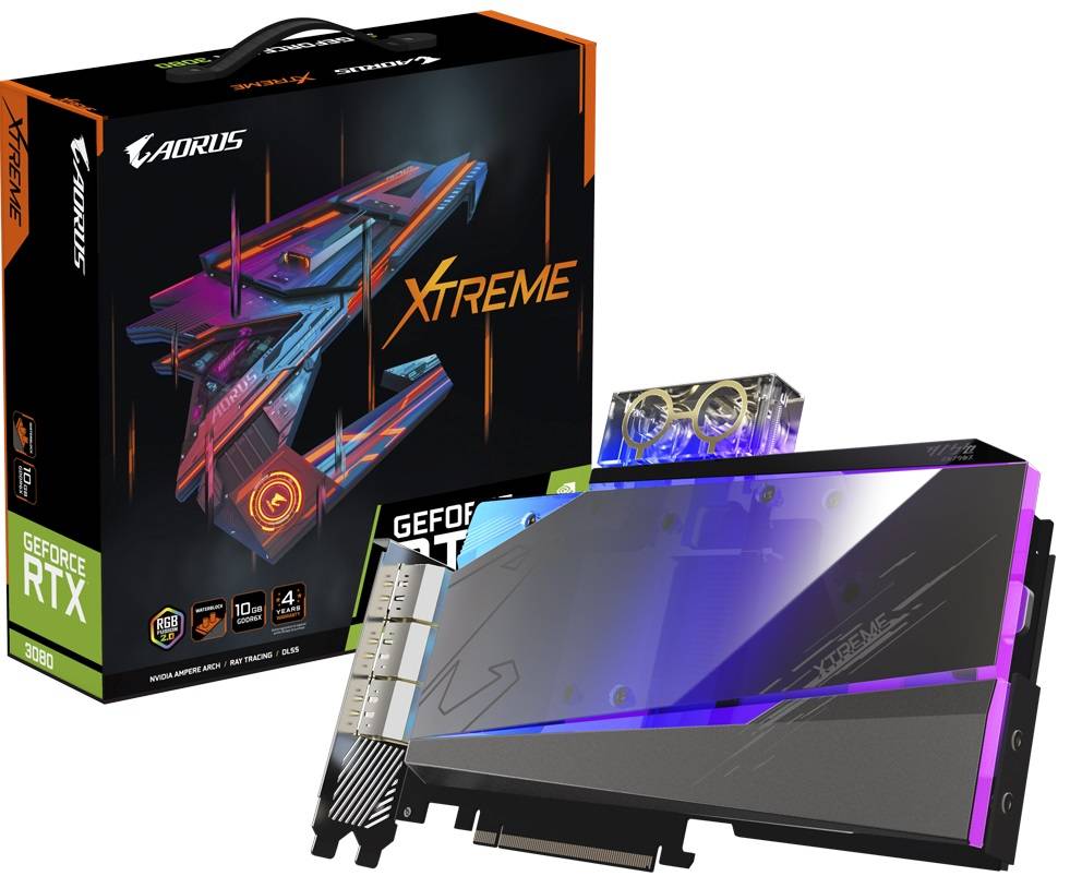 GIGABYTE AORUS GeForce RTX 3080 XTREME WATERFORCE WB 10G