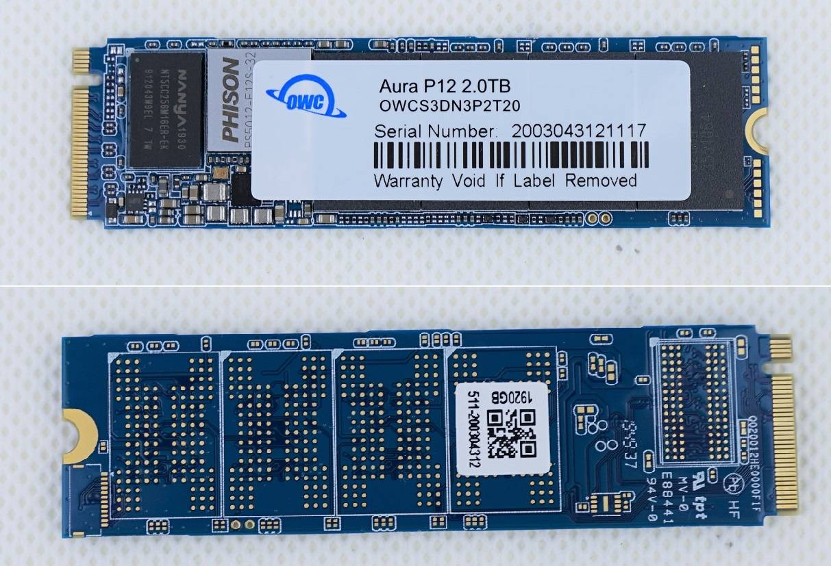 OWC Aura P12 PCIe NVMe SSD