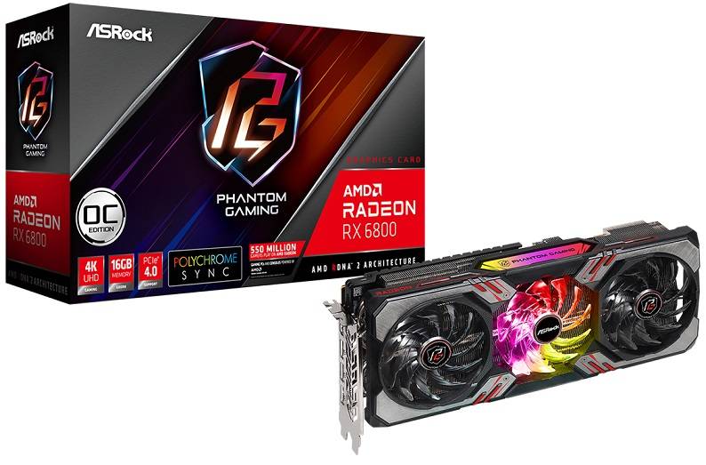 ASRock Radeon RX 6800 Phantom Gaming D 16G OC