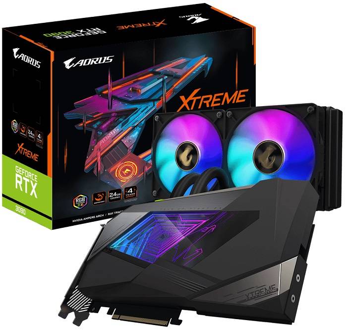 GIGABYTE AORUS GeForce RTX 3090 XTREME WATERFORCE 24G