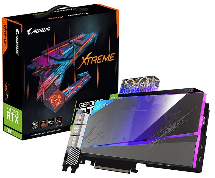 GIGABYTE AORUS GeForce RTX 3090 XTREME WATERFORCE WB 24G