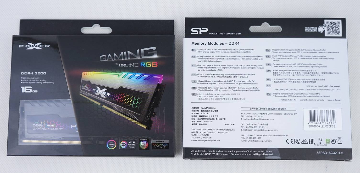 Silicon Power XPOWER Turbine RGB DDR4 RAM