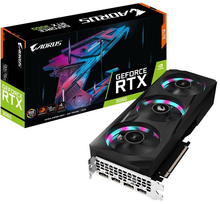 GIGABYTE AORUS GeForce RTX 3060 ELITE 12G