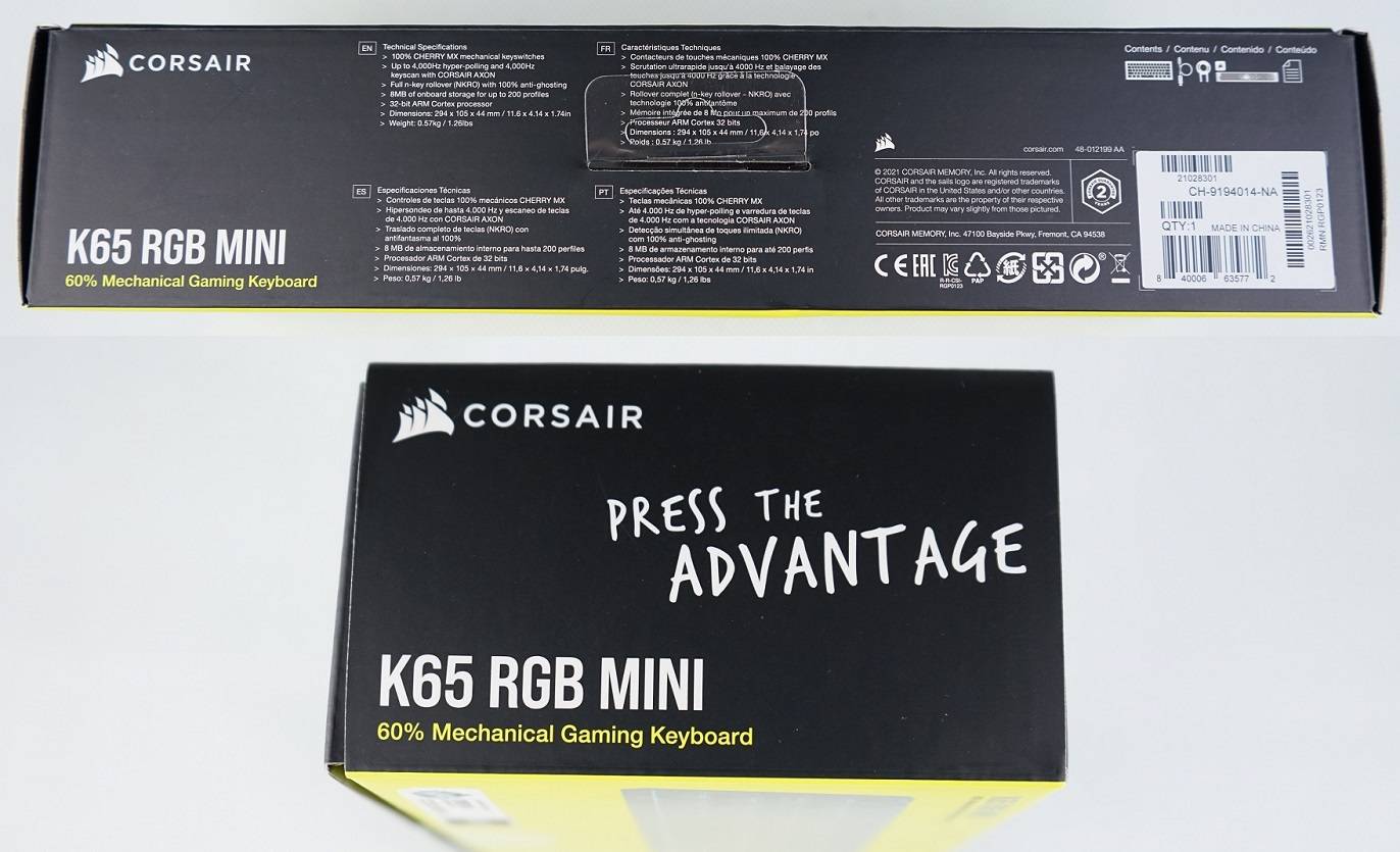 Corsair K65 RGB MINI 60% Mechanical Keyboard
