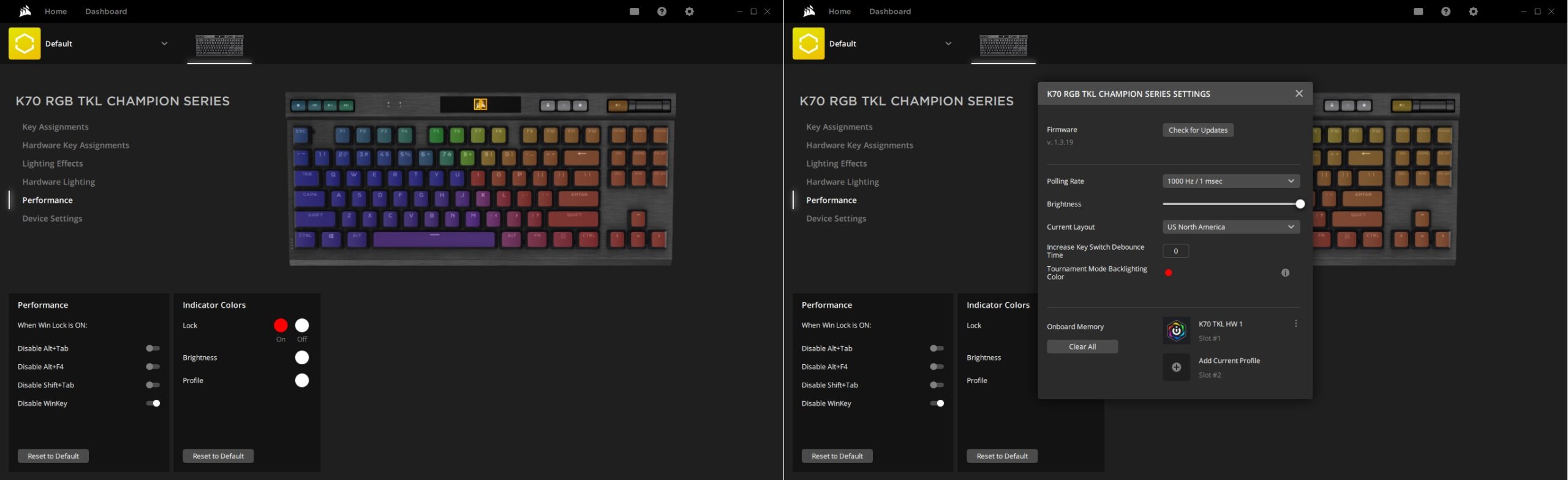 Corsair K70 RGB TKL Champion Series Mechanical Keyboard