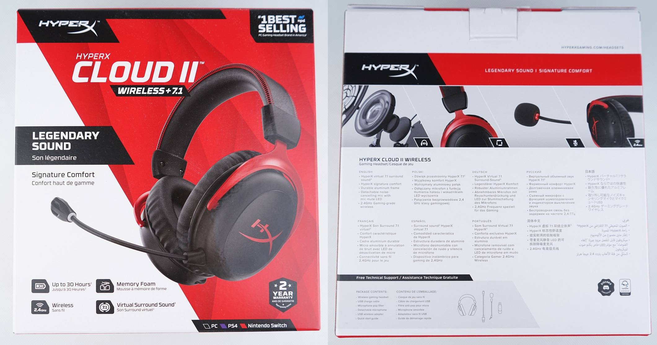 Headset Gaming Nirkabel HyperX Cloud II