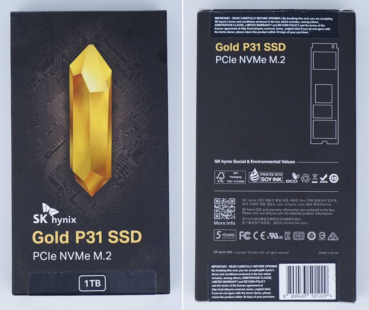 SK hynix Gold P31 PCIe NVMe Solid State Drive