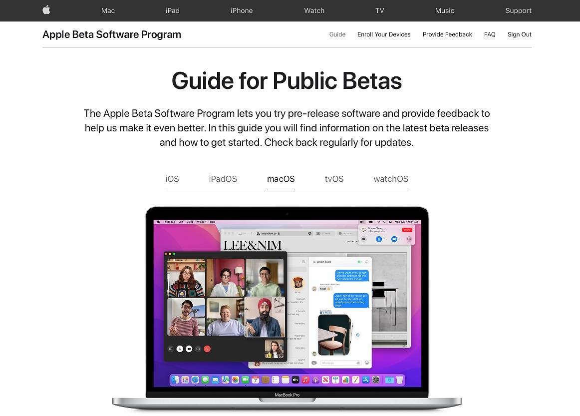 Apple macOS 12 Monterey Public Beta Installation