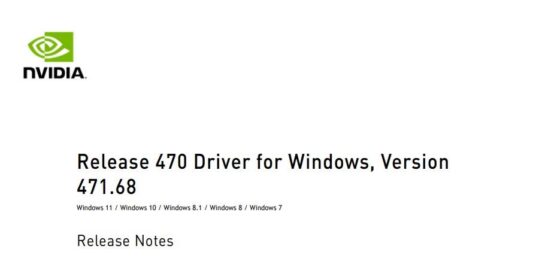 NVIDIA GeForce GPU Drivers Version 471.68 Released NVIDIA GeForce GPU Drivers Version 471.68