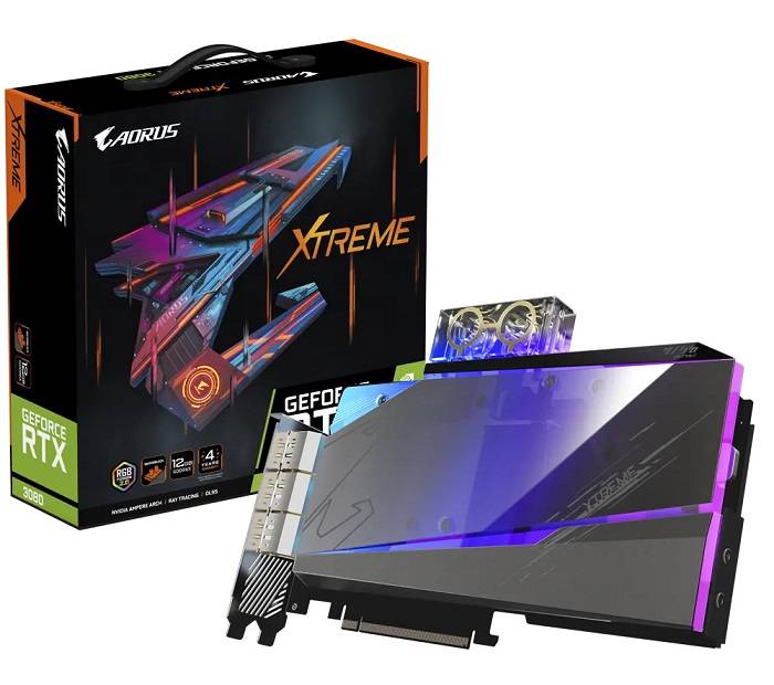 GIGABYTE AORUS GeForce RTX 3080 XTREME WATERFORCE WB 12G