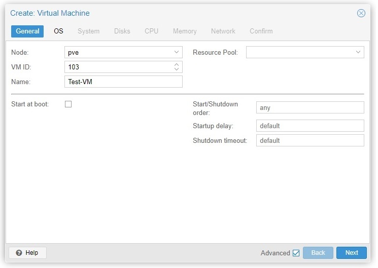 Proxmox VE 7 Virtual Machine